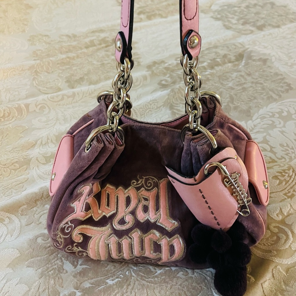Juicy Couture Royal Purple and Pink Shoulder Bag